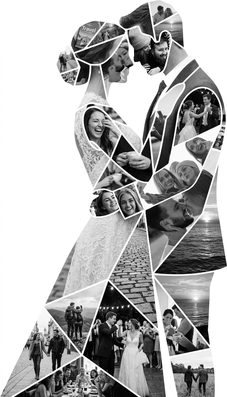 Bride & Groom Hug Portrait