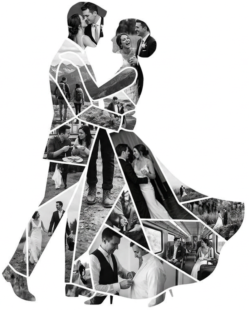 Dancing Bride & Groom Portrait