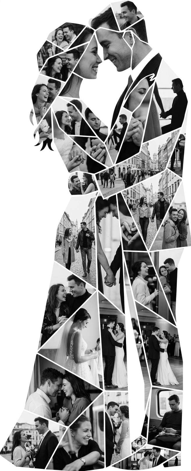 Embracing Bride & Groom Portrait