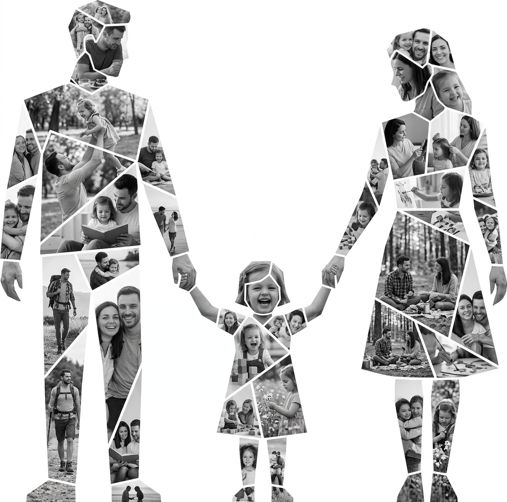 Father Mother Daughter Family Portrait