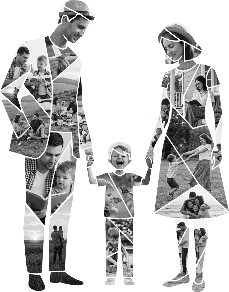 Father Mother Son Portrait