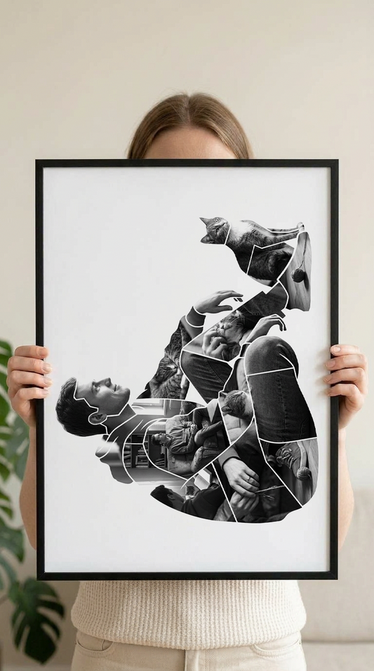 Man with Cat Portrait