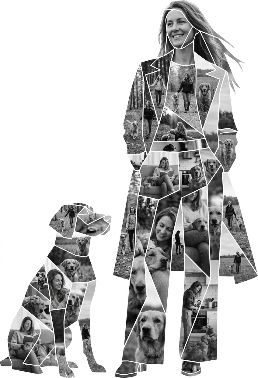 Woman with Dog Portrait