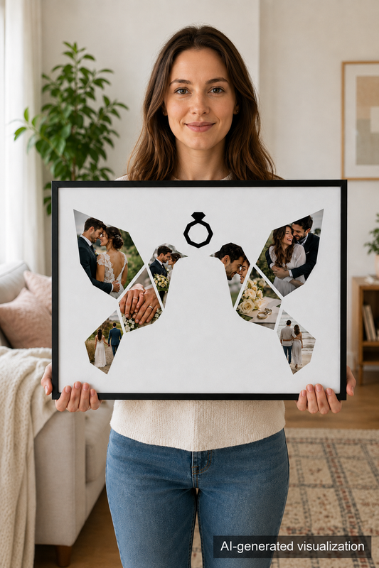 Doves & Wedding Ring Portrait