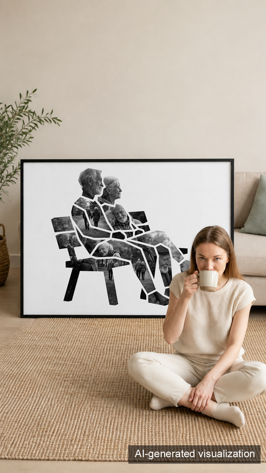 Couple on a Bench Portrait