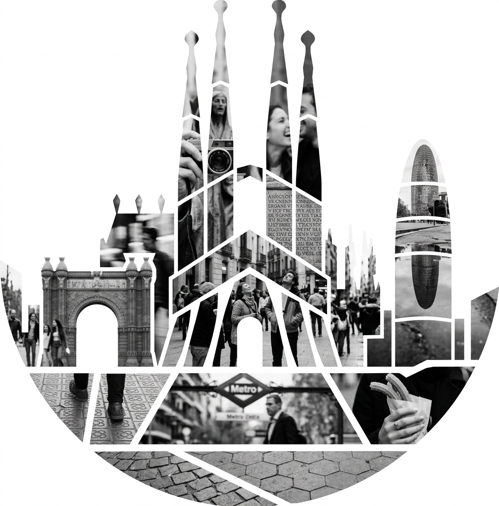 Barcelona Skyline Portrait
