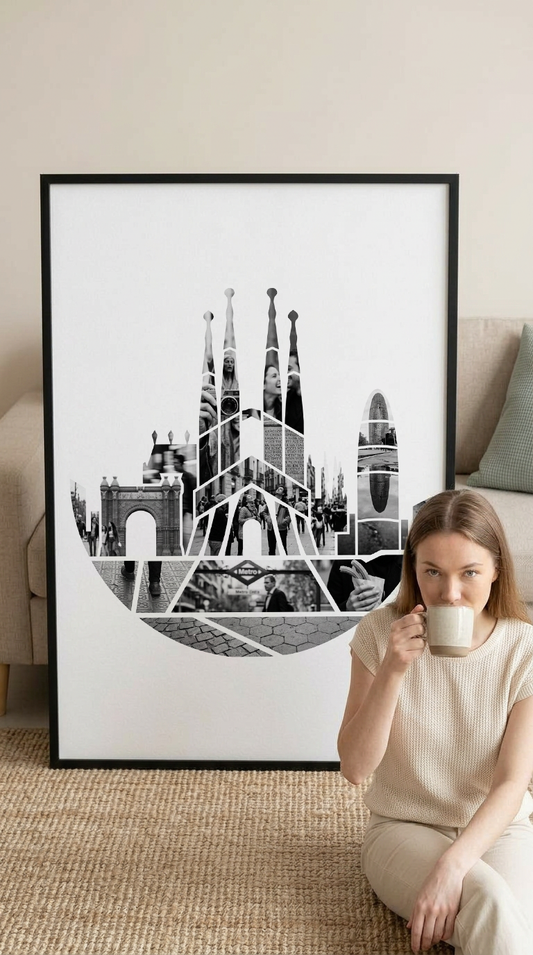 Barcelona Skyline Portrait