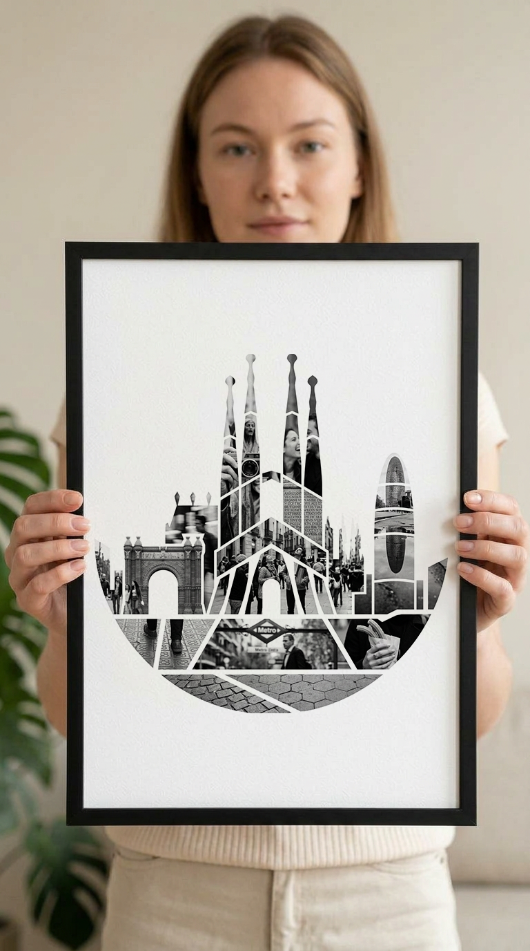 Barcelona Skyline Portrait