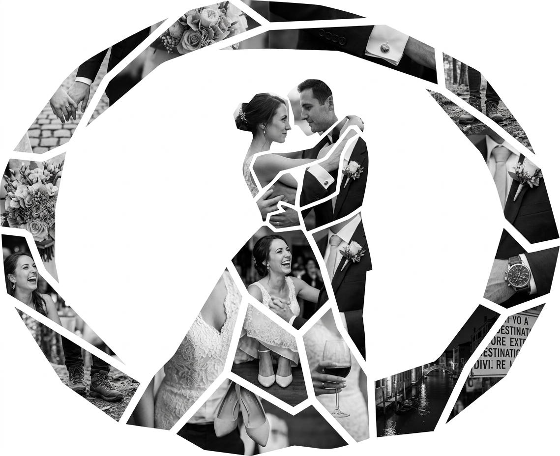 Bride & Groom Circle Embrace Portrait