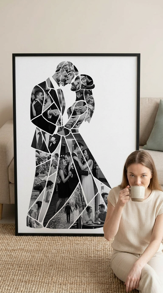 Bride with Veil & Groom Portrait