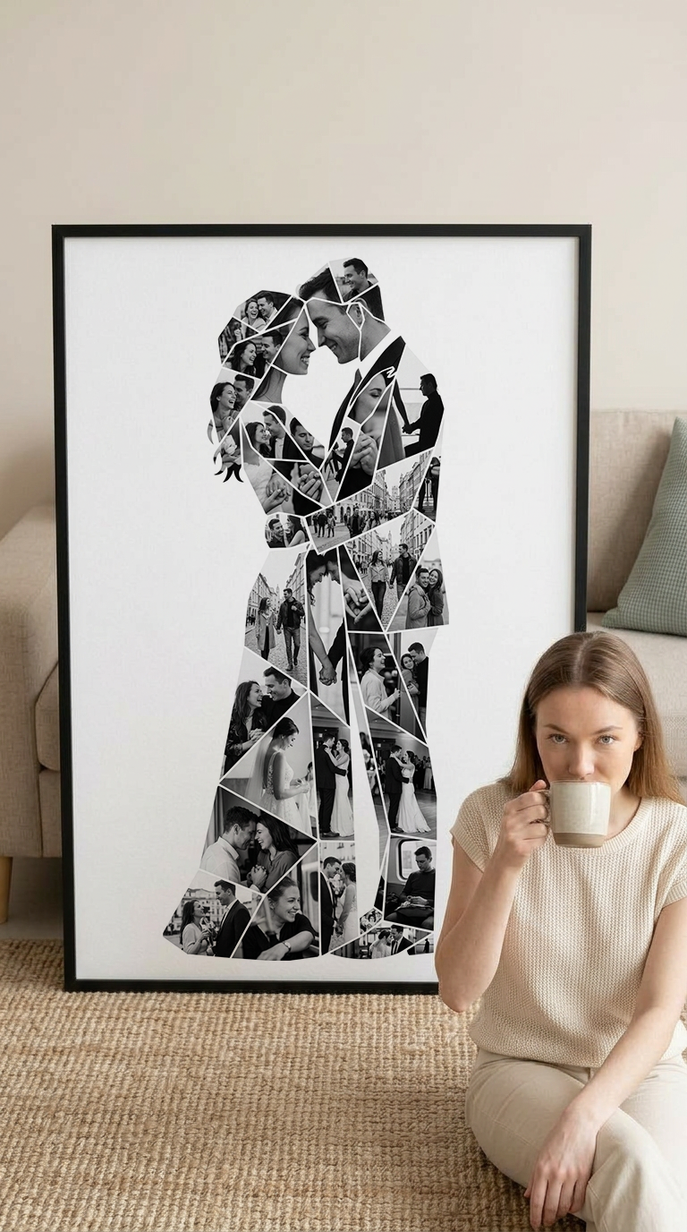 Embracing Bride & Groom Portrait