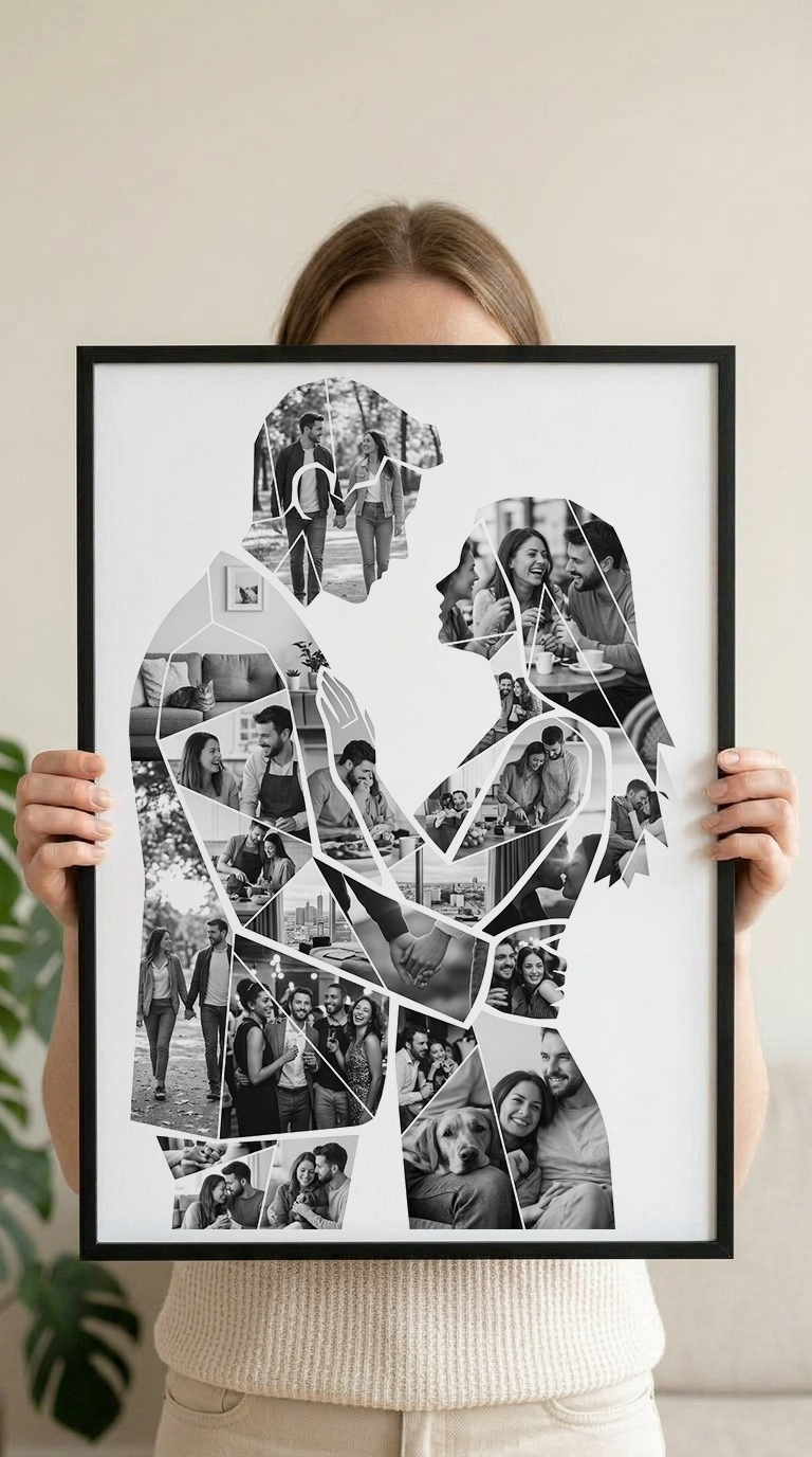 Embracing Facing Couple