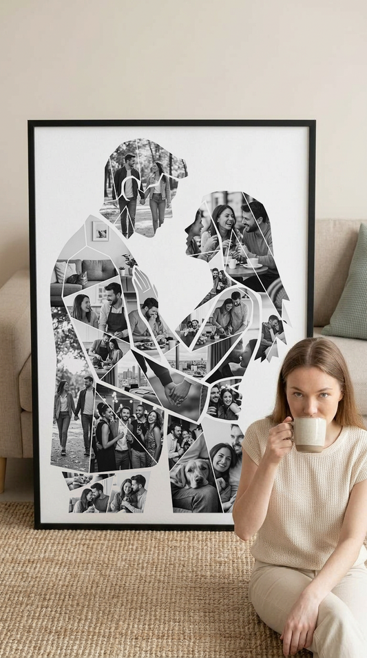 Embracing Facing Couple