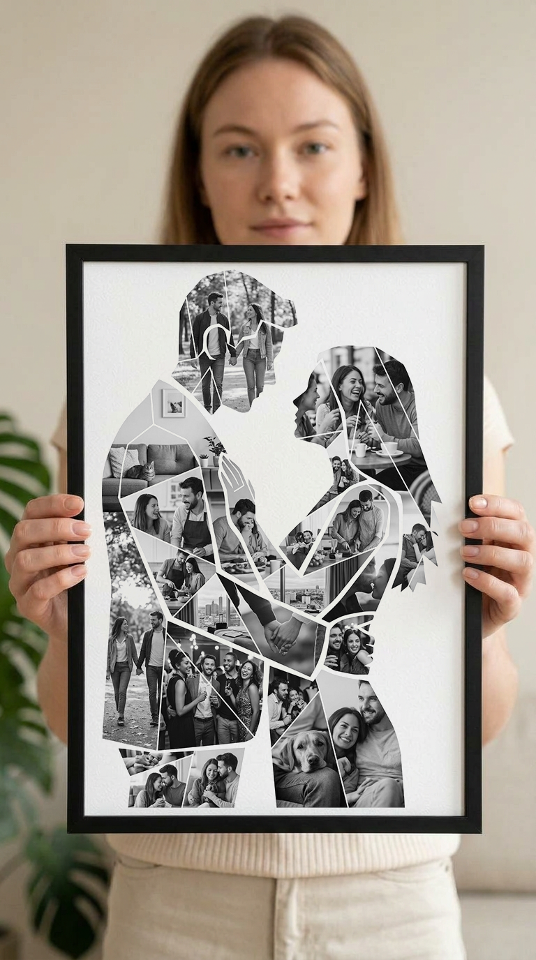 Embracing Facing Couple