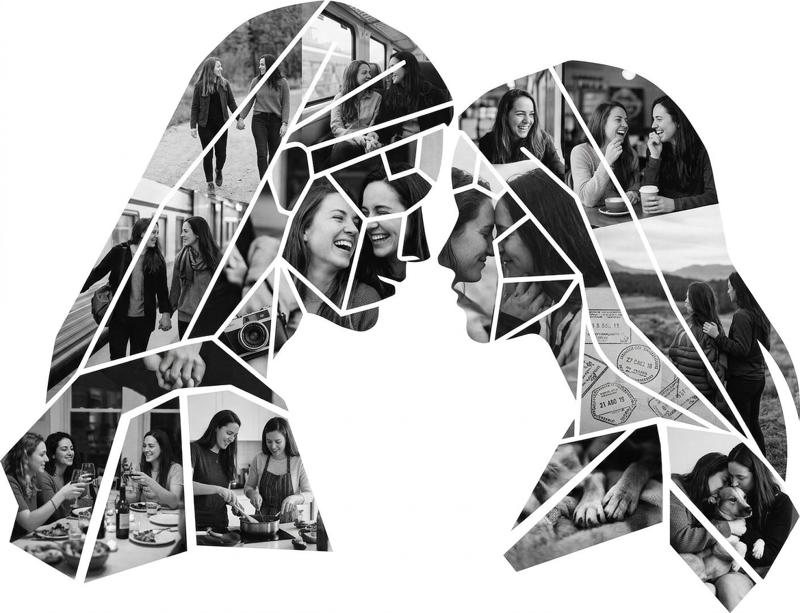 Facing Lesbian Couple Portrait