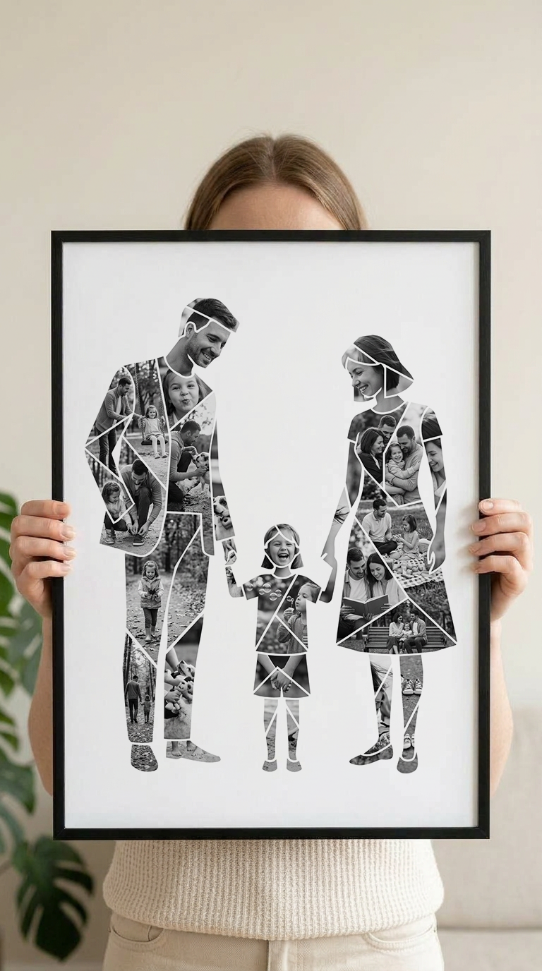 Father Mother Daughter Portrait