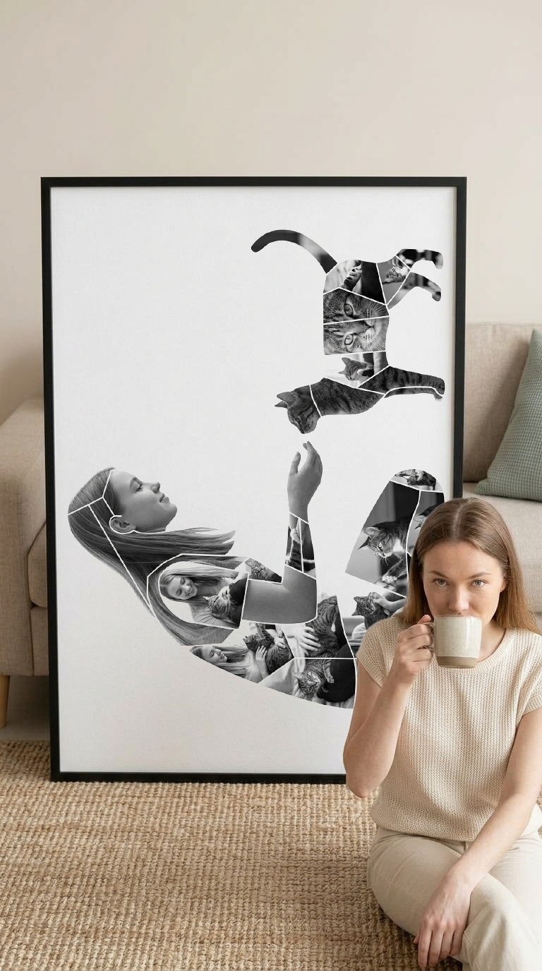 Girl with Cat Portrait