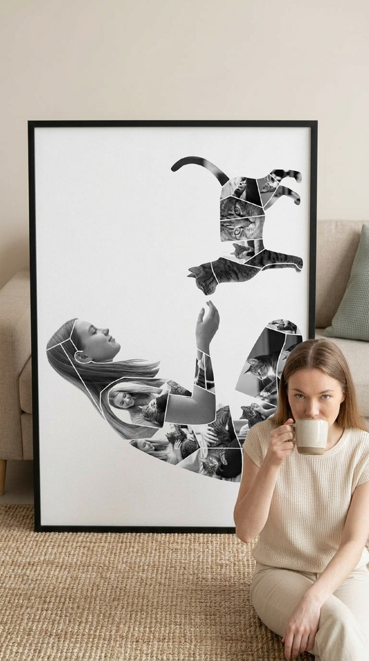 Girl with Cat Portrait