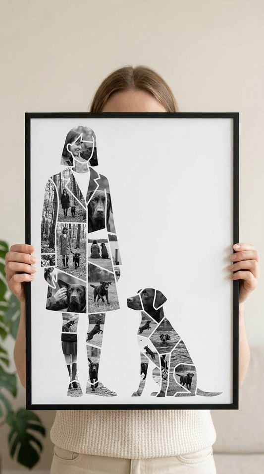 Girl with Dog Portrait