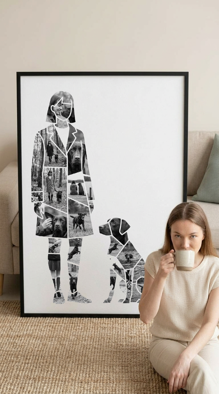 Girl with Dog Portrait