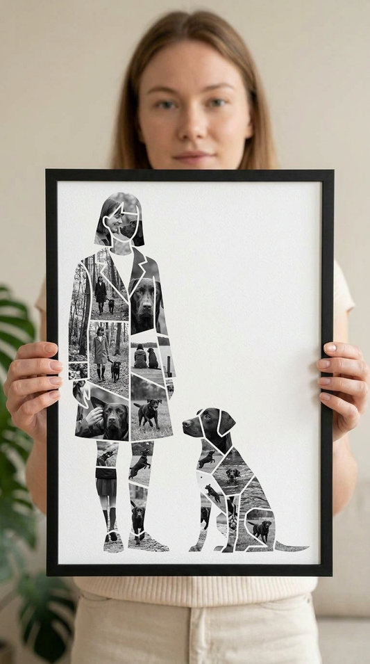 Girl with Dog Portrait