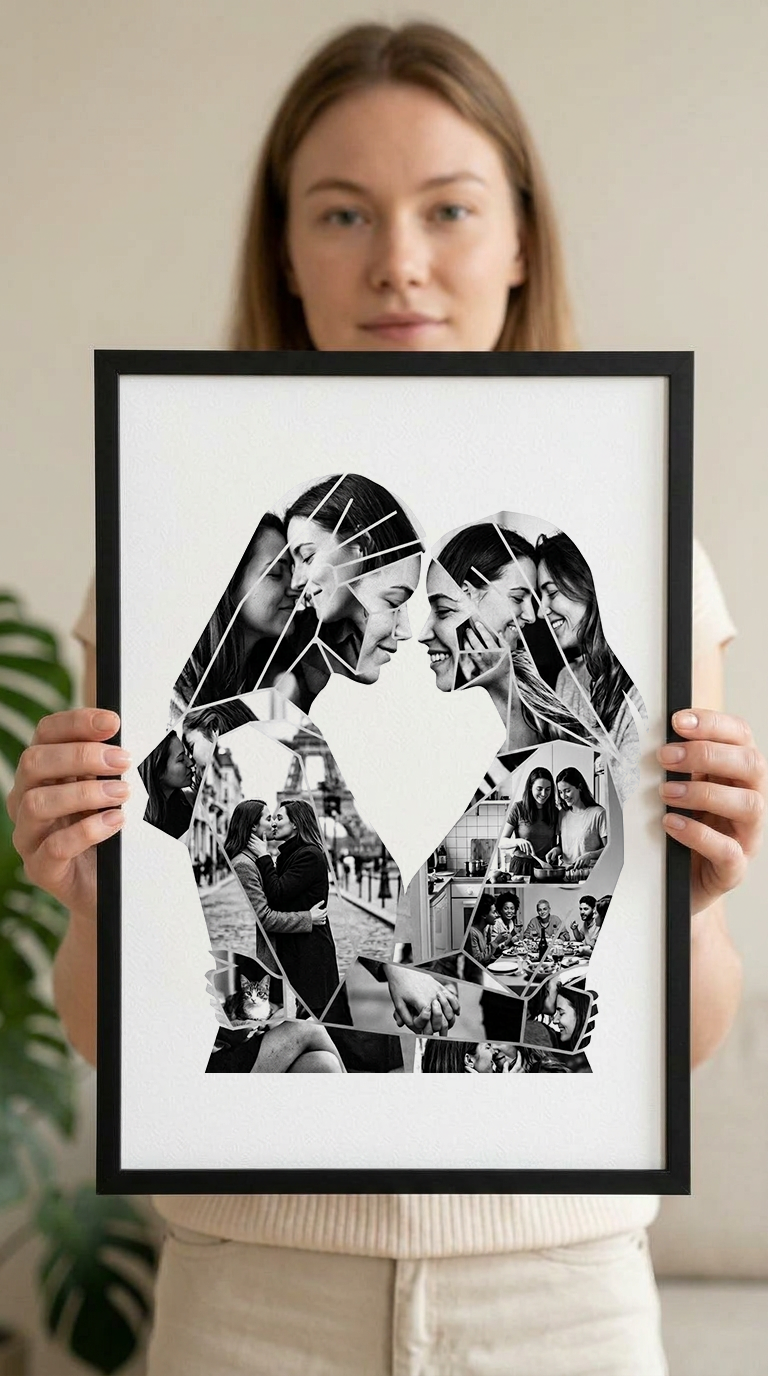 Lesbian Couple Embrace Portrait