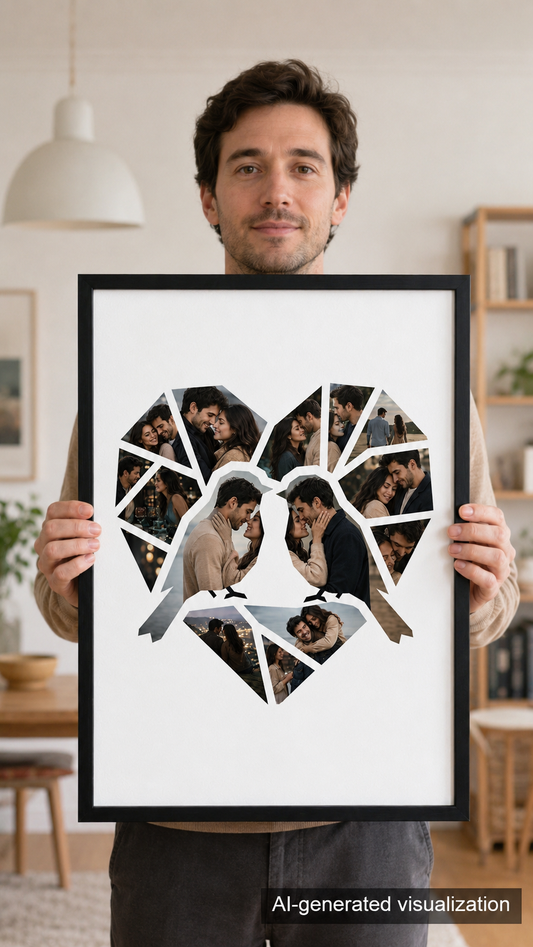 Lovebirds Heart Portrait