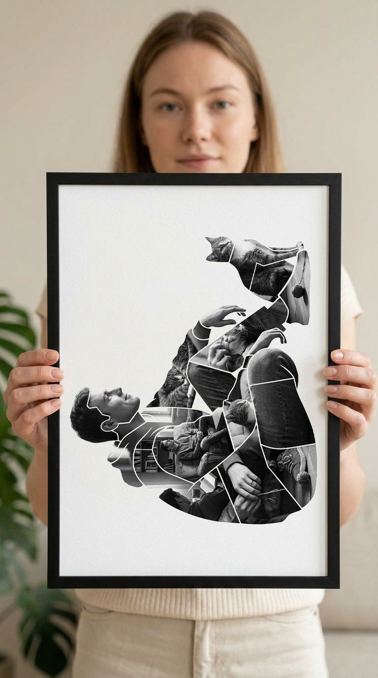 Man with Cat Portrait