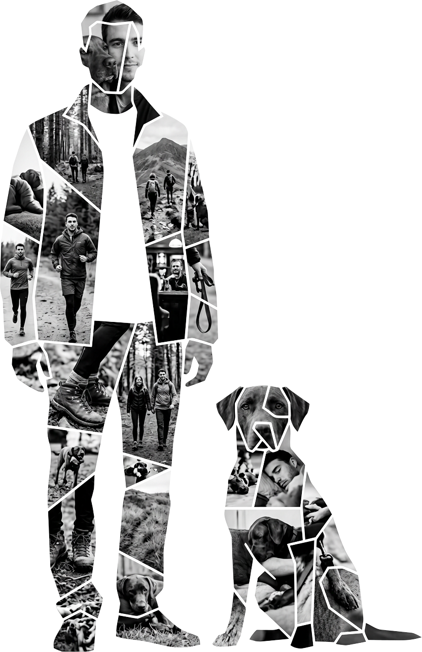 Man with Dog Portrait