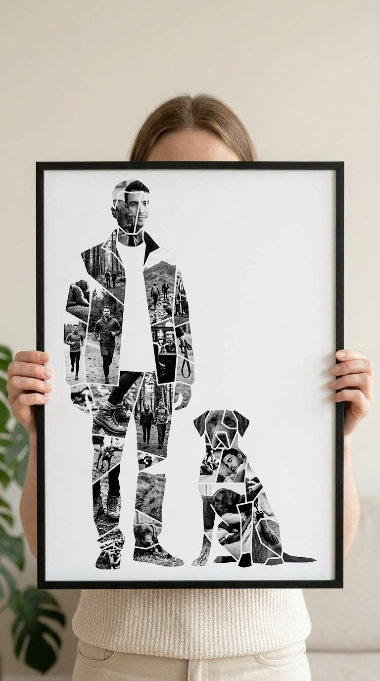 Man with Dog Portrait