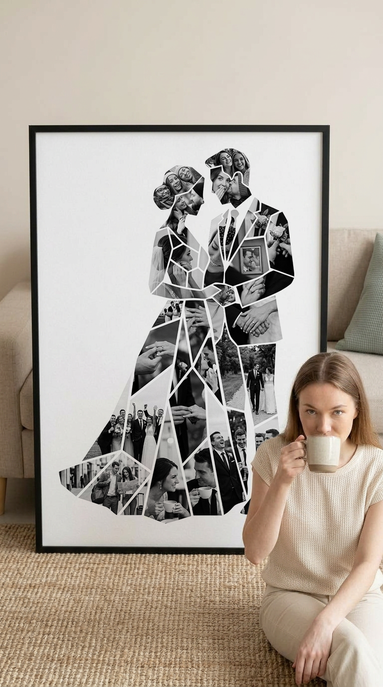 Side-by-Side Bride & Groom Portrait