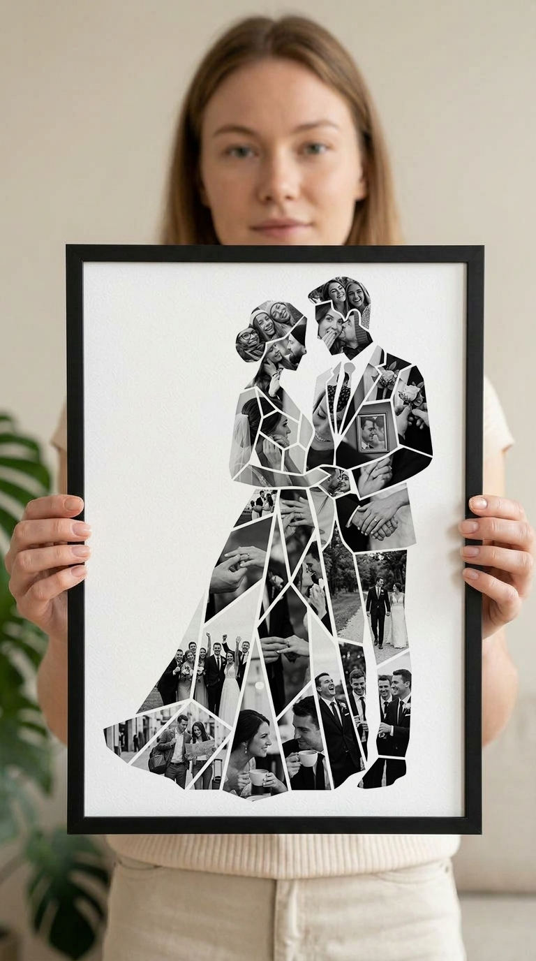 Side-by-Side Bride & Groom Portrait