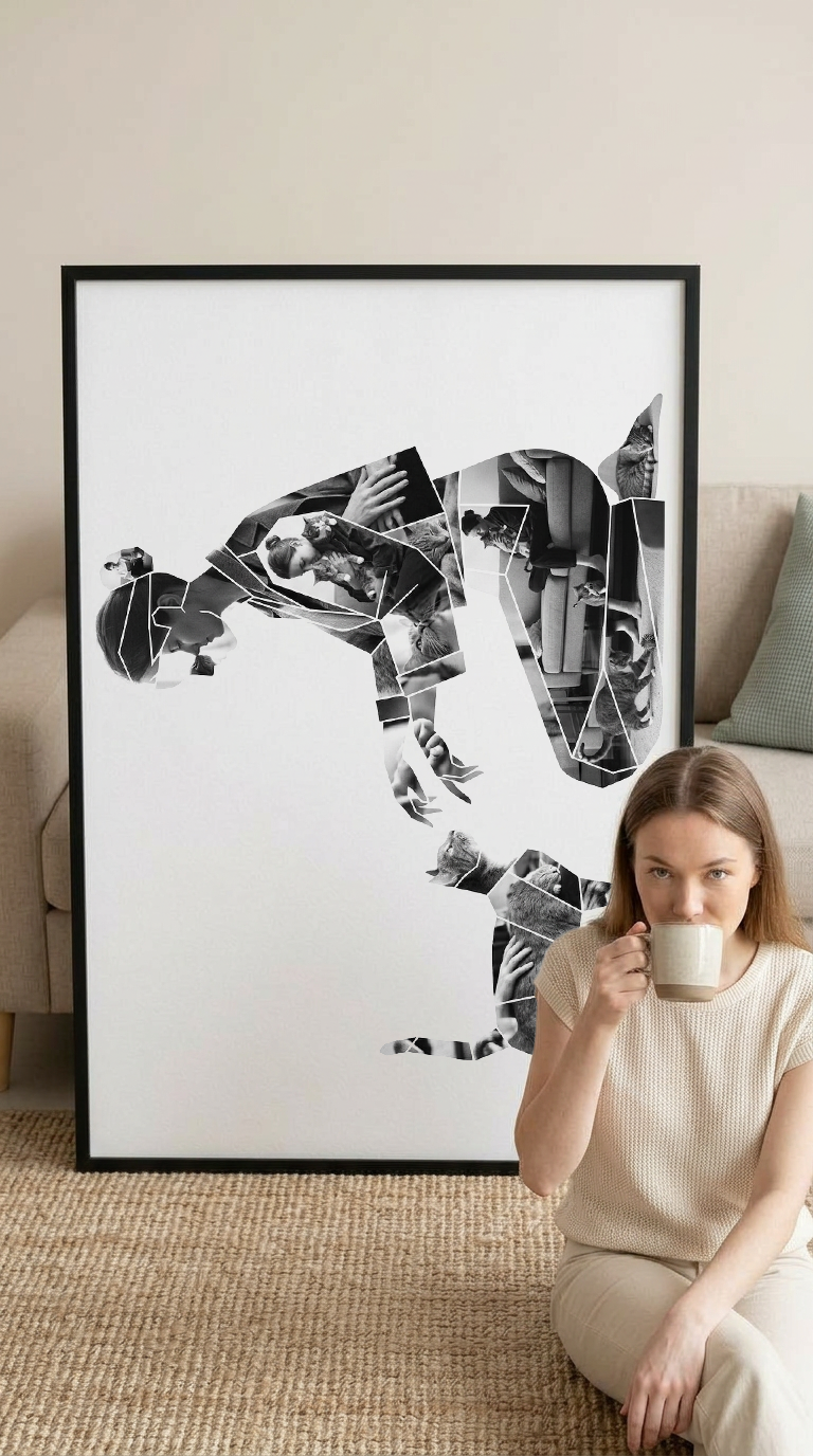 Woman with Cat Portrait