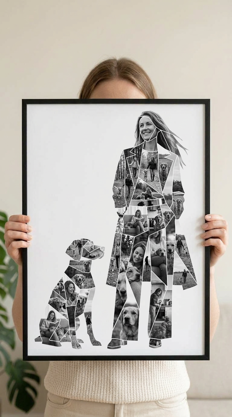 Woman with Dog Portrait