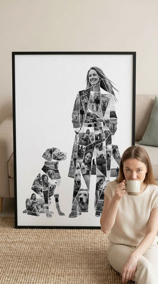 Woman with Dog Portrait