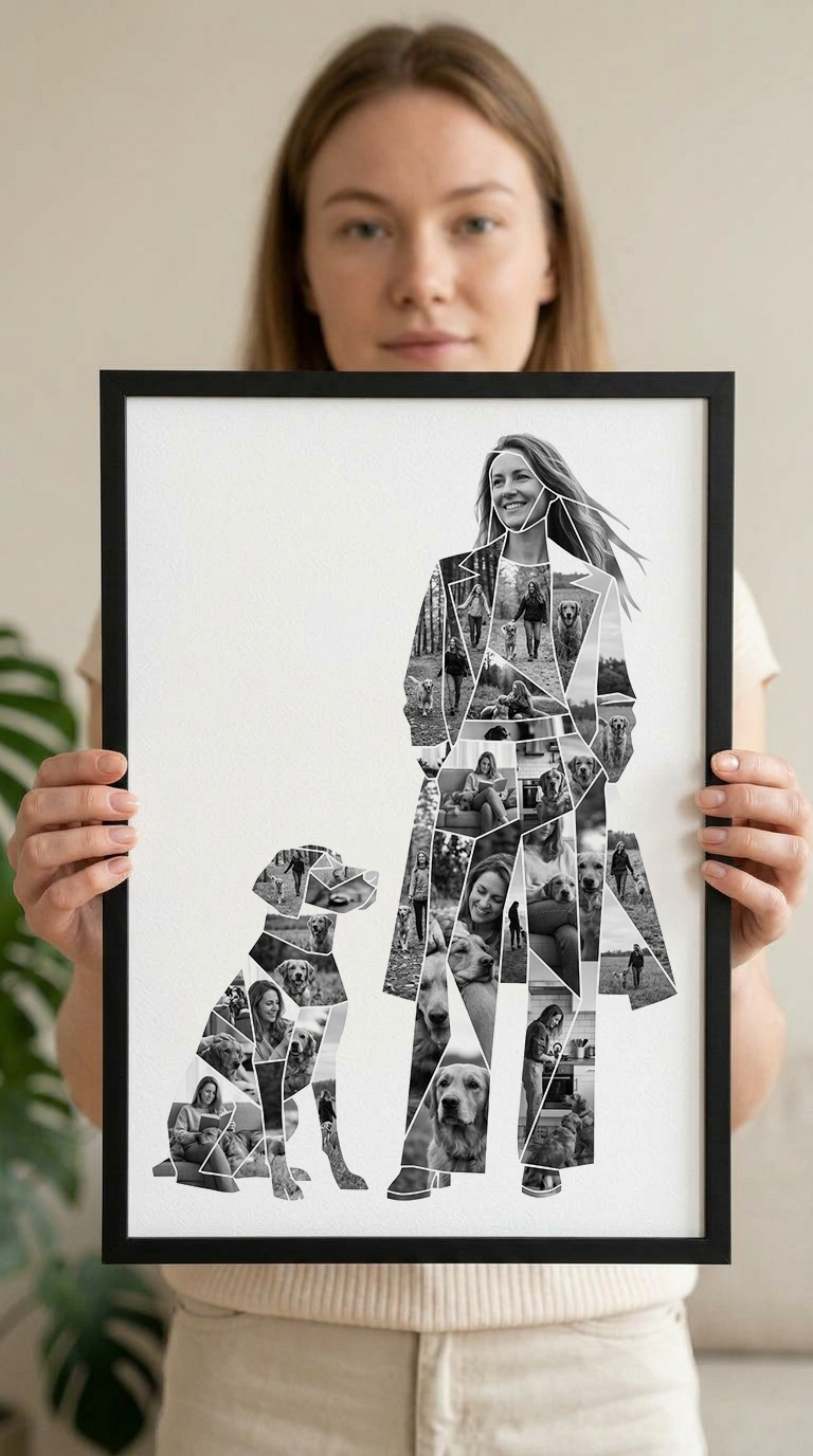 Woman with Dog Portrait