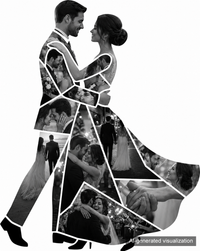 Dancing Bride & Groom Portrait